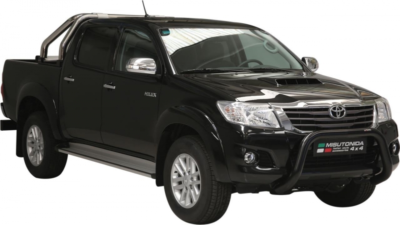 PROTECTION AVANT TUBULAIRE 76MM INOX NOIR HOMOLOGUEE CE POUR TOYOTA HILUX VIGO A PARTIR DE 2012