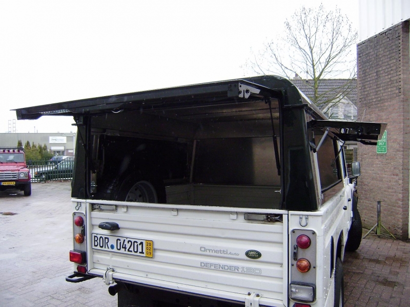 HARDTOP ALUMINIUM AFN AVEC HAYON ARRIERE ET 2 HAYONS LATERAUX POUR LAND ROVER DEFENDER 130