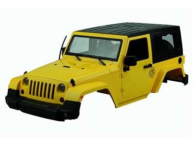 Carrosserie Jeep Wrangler Rubicon jaune 1/10e