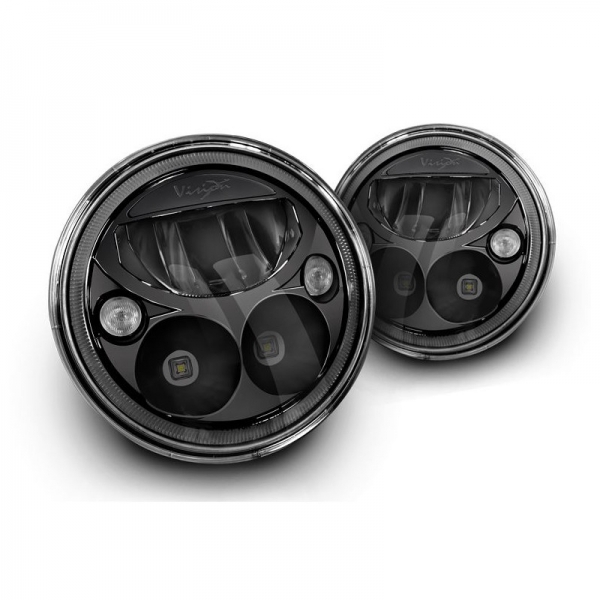 Achetez PROJECTEUR AVANT LED CODE / PHARE 7 POUCES ROND JEEP WRANGLER JK au  meilleur prix chez Equip'Raid