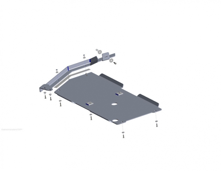 BLINDAGE BOITE VITESSE ET DE TRANSFERT 6MM ALUMINIUM POUR FIAT FULLBACK ET MITSUBISHI L200 A PARTIR DE 2015 (BOITE DE VITESSE MANUELLE UNIQUEMENT)