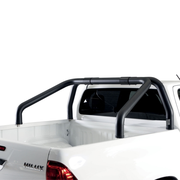 ROLL BAR INOX Ø 76MM NOIR POUR TOYOTA HILUX REVO A PARTIR DE 2016