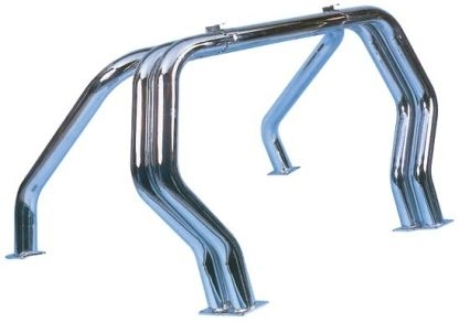 ROLL BAR INOX TRIPLE TUBE Ø 76MM POUR TOYOTA HILUX DE 1998 A 2004