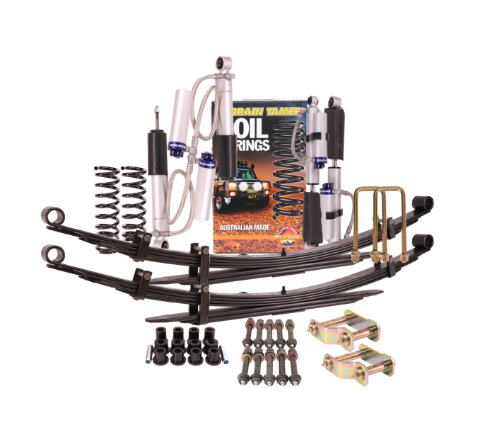 KIT DE SUSPENSION TERRAIN TAMER AVEC AMORTISSEUR PRO SHOCK REHAUSSE +40/50MM POUR NISSAN NAVARA D40