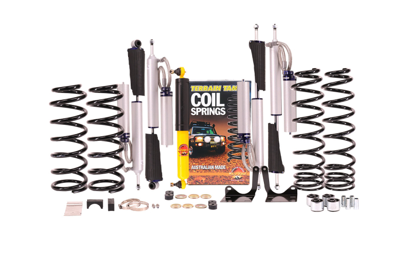 KIT DE SUSPENSION TERRAIN TAMER AVEC AMORTISSEUR PRO SHOCK REHAUSSE +40/50MM POUR TOYOTA LANDCRUISER 105