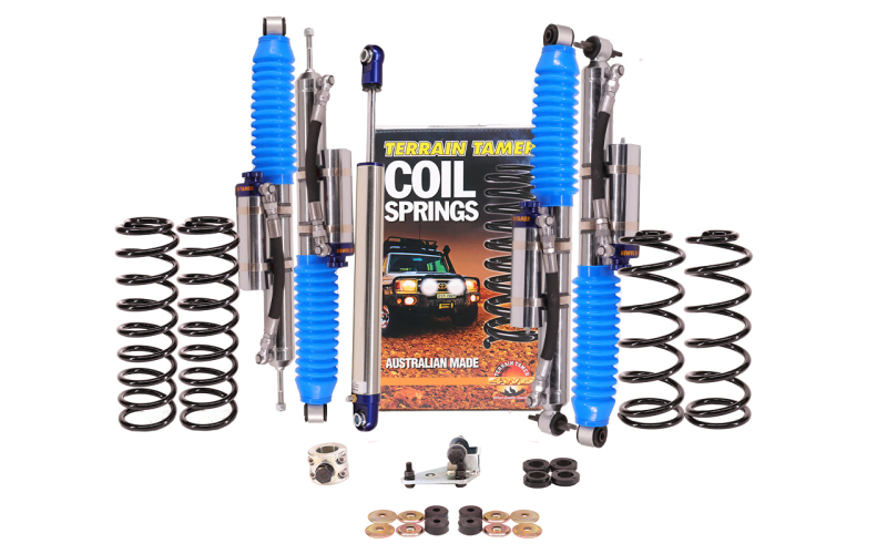 KIT DE SUSPENSION TERRAIN TAMER AVEC AMORTISSEUR PRO SHOCK REHAUSSE +40/50MM POUR JEEP WRANGLER JK