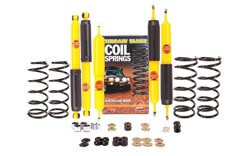 KIT DE SUSPENSION TERRAIN TAMER REHAUSSE +40/50MM POUR NISSAN PATROL Y60 CHASSIS LONG DE 1988 A 1997