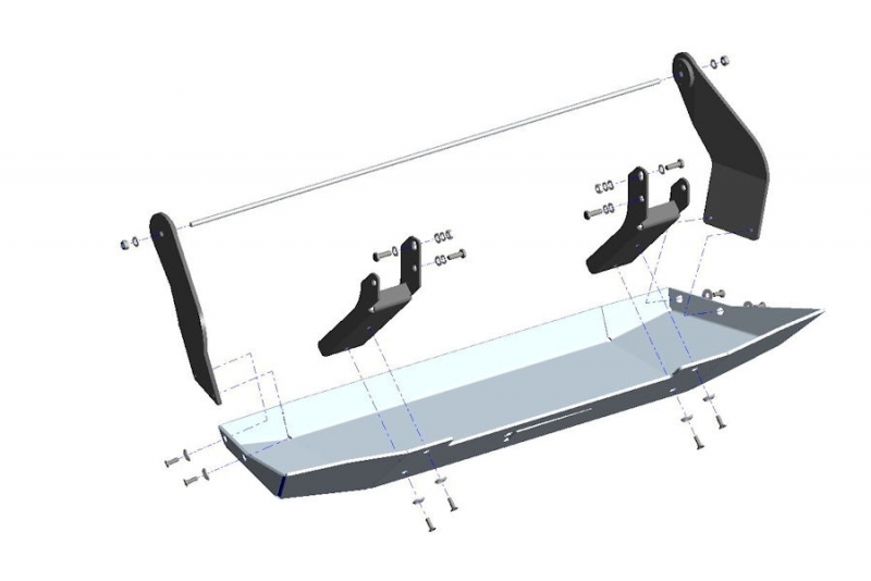 BLINDAGE DE RESERVOIR ORIGINE 6MM EN ALUMINIUM POUR MERCEDES G350 &amp; G500 A PARTIR DE 2016