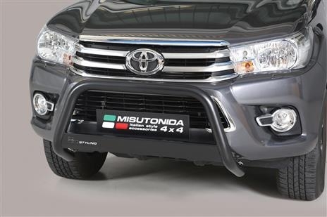 PROTECTION AVANT TUBULAIRE 63MM INOX NOIR HOMOLOGUEE CE POUR TOYOTA HILUX A PARTIR DE 2016