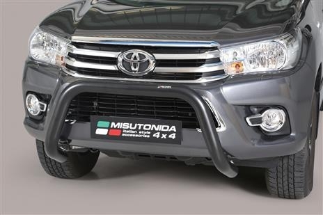 PROTECTION AVANT TUBULAIRE 76MM NOIR HOMOLOGUEE CE POUR TOYOTA HILUX A PARTIR DE 2016