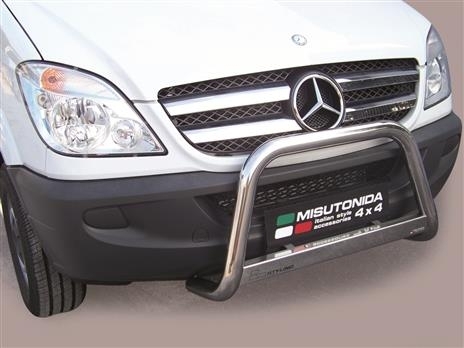 PROTECTION AVANT TUBULAIRE 63MM INOX HOMOLOGUEE CE POUR MERCEDES SPRINTER DE 2006 A 2012