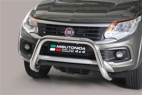 PROTECTION AVANT TUBULAIRE 76MM INOX HOMOLOGUEE CE POUR FIAT FULLBACK A PARTIR DE 2016