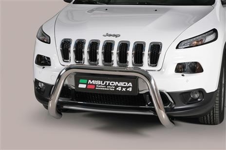 PROTECTION AVANT TUBULAIRE 76MM INOX HOMOLOGUEE CE POUR JEEP CHEROKEE A PARTIR DE 2014