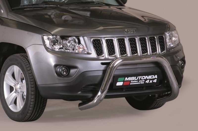 PROTECTION AVANT TUBULAIRE 76MM INOX HOMOLOGUEE CE POUR JEEP COMPASS A PARTIR DE 2011