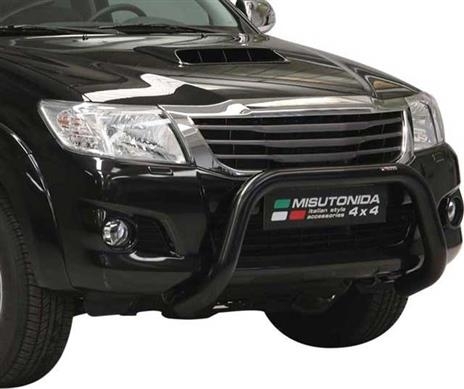 PROTECTION AVANT TUBULAIRE 76MM INOX NOIR HOMOLOGUEE CE POUR MITSUBISHI L200 DE 2016 A 2018