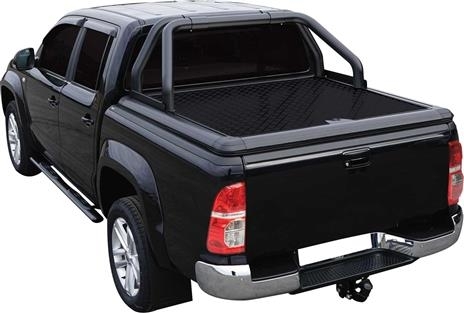 TONNEAU COVER EN ALUMINIUM NOIR DOUBLE CAB POUR TOYOTA HILUX VIGO DE 2005 A 2012