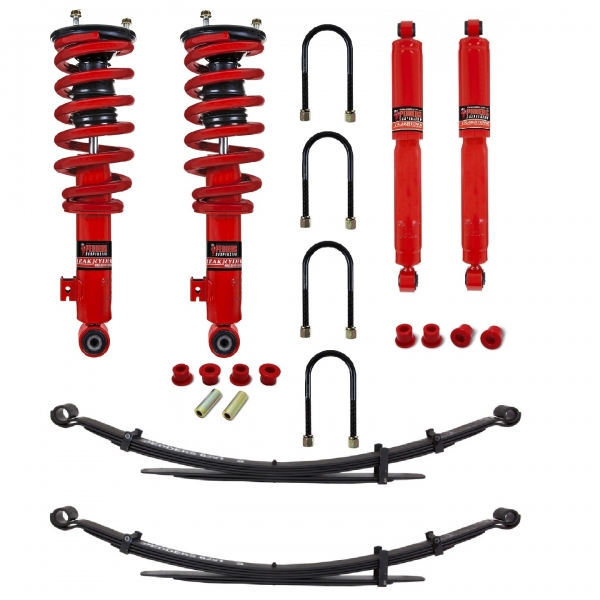 KIT DE SUSPENSION PEDDERS REHAUSSE  +40MM TARAGE CONFORT POUR NISSAN NAVARA D40 EZIFIT