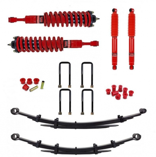 KIT DE SUSPENSION PEDDERS REHAUSSE  + 40MM TARAGE CONFORT POUR ISUZU DMAX A PARTIR DE 2012 EZIFIT