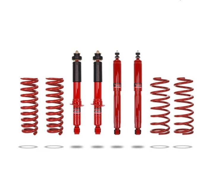 KIT DE SUSPENSION PEDDERS REHAUSSE  +45MM TARAGE CONFORT POUR TOYOTA LANDCRUISER KZJ/KDJ 90/95 1996-2000 EZIFIT