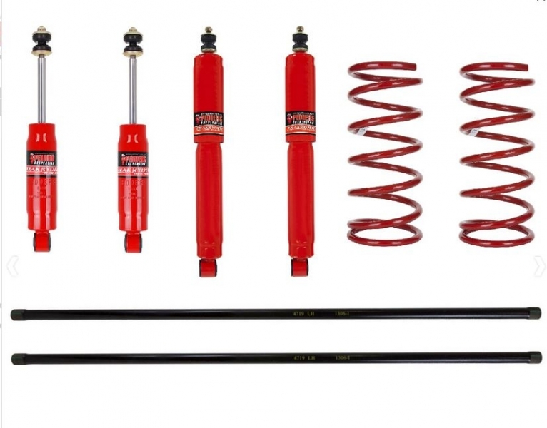 KIT DE SUSPENSION PEDDERS REHAUSSE  +40MM TARAGE MEDIUM POUR MITSUBISHI PAJERO 1991-2000