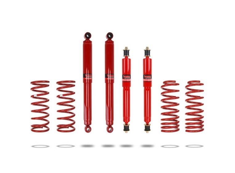 KIT DE SUSPENSION PEDDERS REHAUSSE  +30/40MM TARAGE MEDIUM POUR NISSAN PATHFINDER 2005-2012