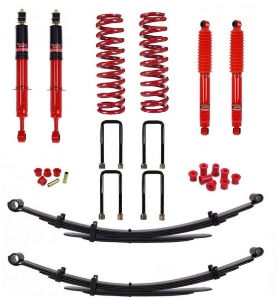 KIT DE SUSPENSION PEDDERS REHAUSSE  +30/40MM TARAGE CONFORT POUR TOYOTA HILUX REVO