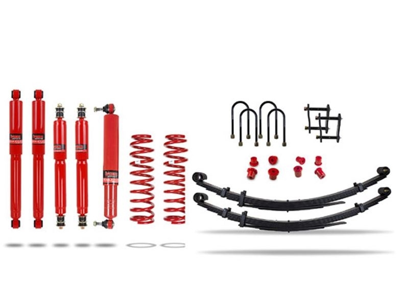 KIT DE SUSPENSION PEDDERS REHAUSSE + 50MM TARAGE EXTRA HEAVY DUTY  POUR TOYOTA LANDCRUISER HZJ78-79