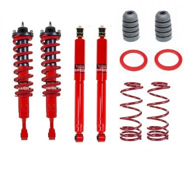 KIT DE SUSPENSION PEDDERS REHAUSSE +45MM TARAGE CONFORT POUR TOYOTA LANDCRUISER KDJ150 A PARTIR DE 2009 EZIFIT