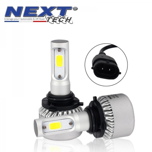 AMPOULES HB4 9006 LED VENTILEES COMPACTES 75W BLANC NEXT-TECH
