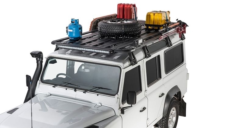 KIT GALERIE RHINO RACK PIONEER 6 2700 MM x 1472 MM POUR LAND ROVER DEFENDER 110 AVEC 4 JEUX DE PIEDS RL2010DS8