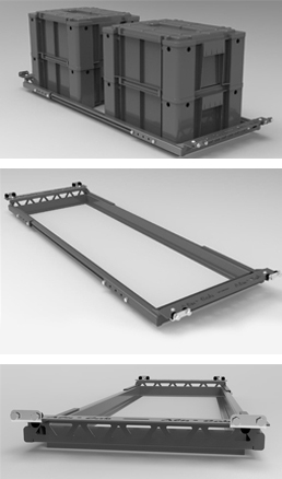 RACK POUR CAISSE TYPE WOLF PACK POUR HARDTOP ALU CAB