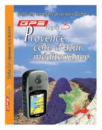 LOGICIEL GPS GARMIN TOPO 3 PROVENCE COTE D'AZUR MEDITERRANEE
