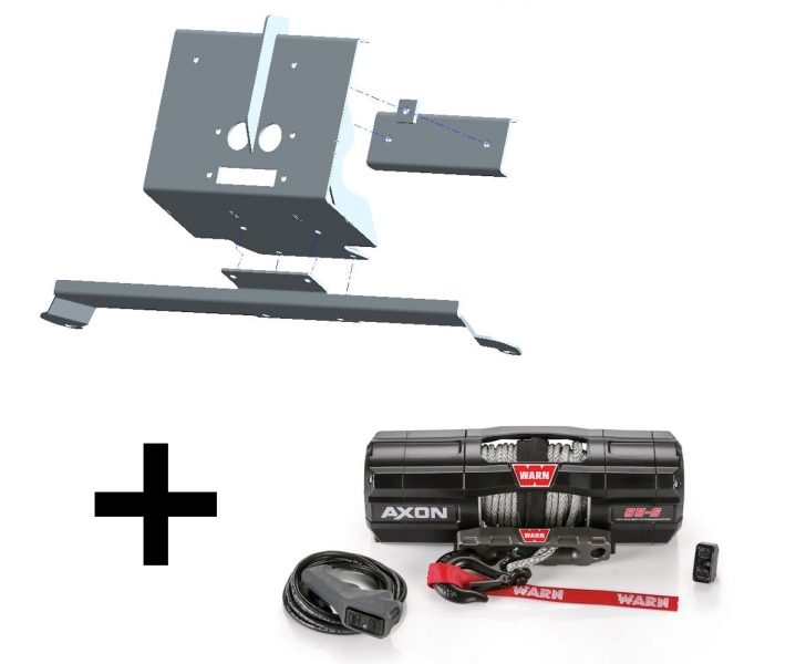 KIT DE MONTAGE INTEGRE AVEC TREUIL WARN AXON 55-S POUR DACIA DUSTER I ET II