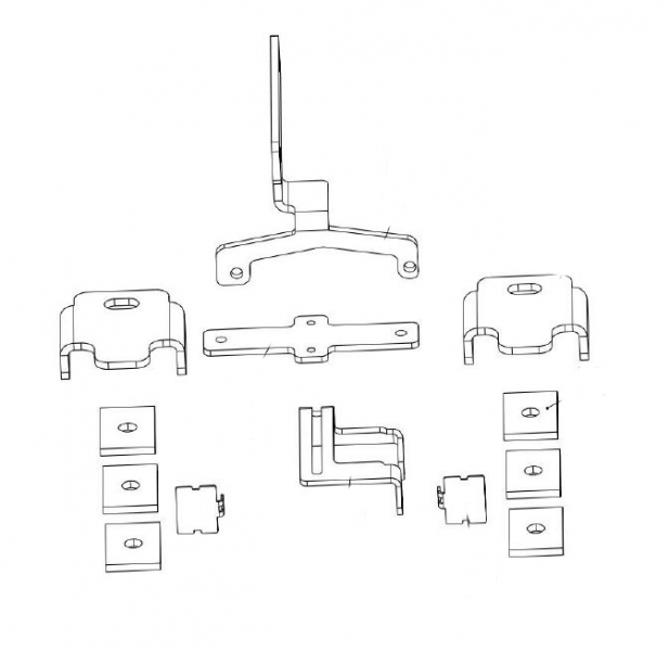 ADAPTATEUR POUR KIT DE MONTAGE INTEGRE POUR TREUIL POUR MERCEDES SPRINTER ET VOLKSWAGEN CRAFTER DE 2006 A 2013