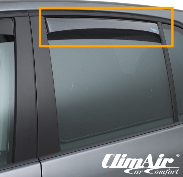 Climair Deflecteurs Dair Pour Vitres Laterales Avant Noir Pour Focus -  Accessoire compatible 316 Focus