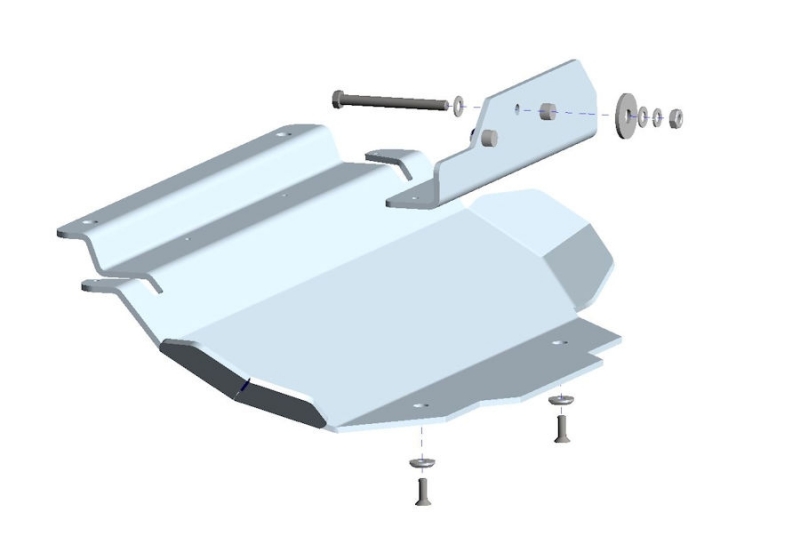 BLINDAGE AVANT 6MM EN ALUMINIUM POUR RENAULT ALASKAN, NISSAN NAVARA, MERCEDES CLASS X