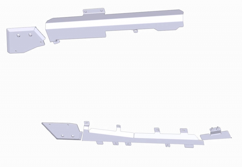 BLINDAGE LATERAUX ALUMINIUM 6MM POUR LANDROVER DISCOVERY V