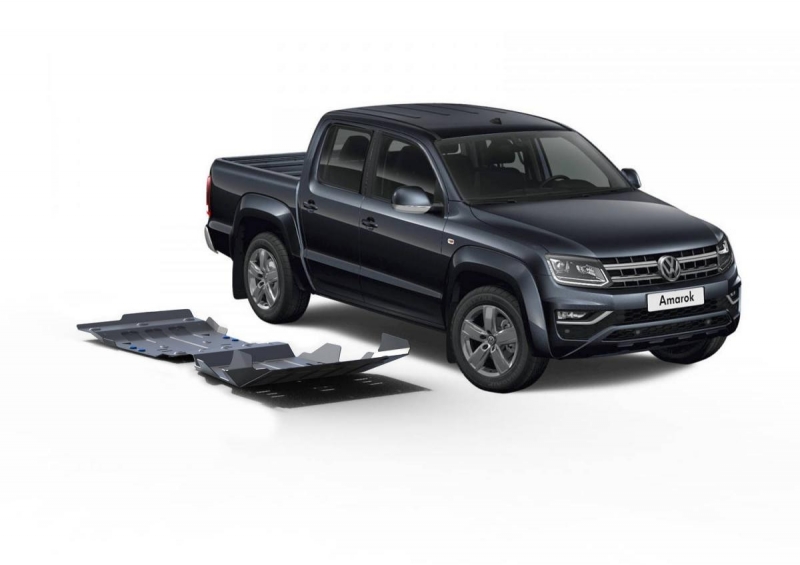 KIT DE 2 BLINDAGES ALUMINIUM 6 MM RIVAL POUR VOLKSWAGEN AMAROK 3L V6 A PARTIR DE 2016