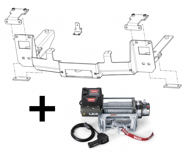 KIT DE MONTAGE INTEGRE AVEC TREUIL WARN M8000 POUR MERCEDES SPRINTER A PARTIR DE 2019