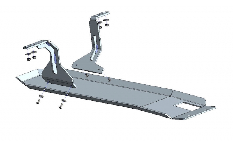 BLINDAGE BOITE DE VITESSE ET CARTER EN ALUMINIUM 6MM POUR JEEP WRANGLER JL A PARTIR DE 2019 DIESEL UNIQUEMENT