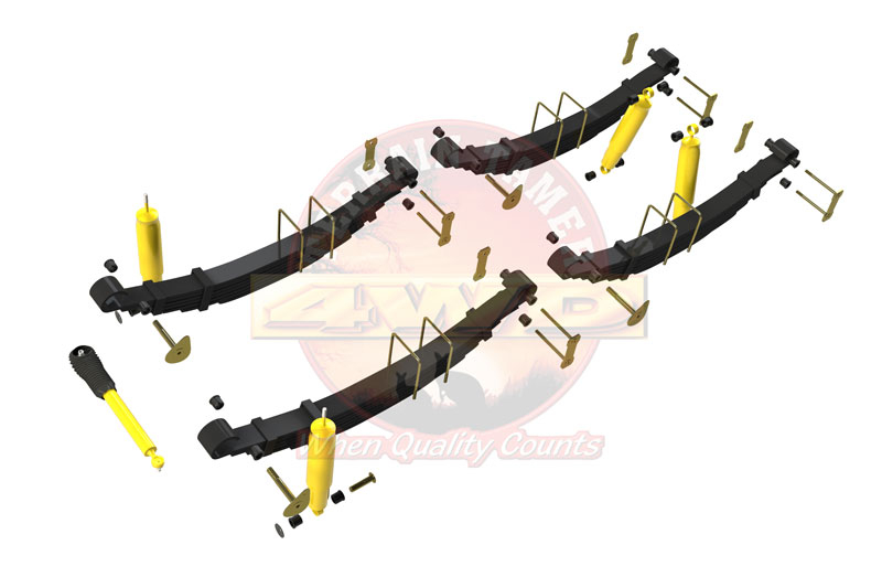 KIT DE SUSPENSION TERRAIN TAMER REHAUSSE +40/50MM POUR TOYOTA LANDCRUISER BJ45-47 APRES 1980