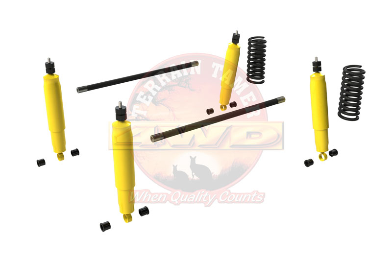 KIT DE SUSPENSION TERRAIN TAMER REHAUSSE +40/50MM POUR NISSAN TERRANO II DE 1993 A 2007