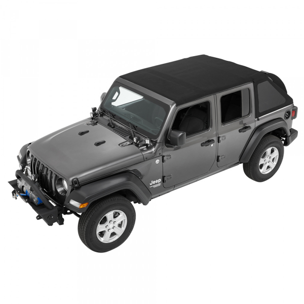 BACHE SOFTTOP TREKTOP NX BLACK TWILL COMPLETE POUR JEEP WRANGLER JL 4 PORTES