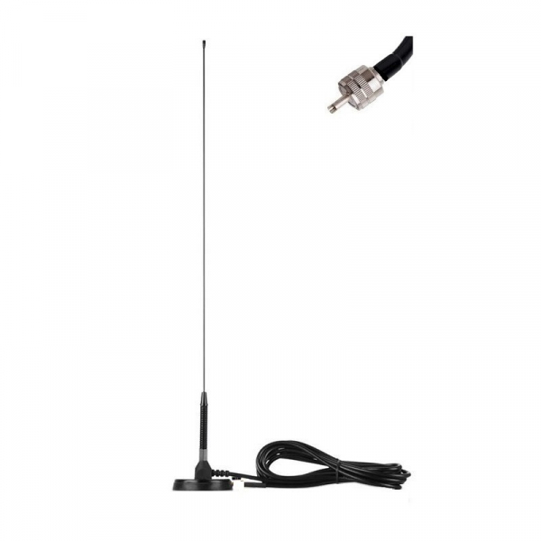 ANTENNE VHF-UHF BIBANDE NAGOYA Système magnétique / 144-148Mhz et 430-450Mhz / 53cm