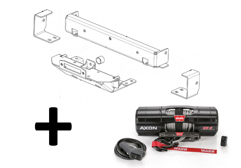 KIT DE MONTAGE INTEGRE AVEC TREUIL WARN AXON 55-S POUR MITSUBISHI L200 A PARTIR DE 2019