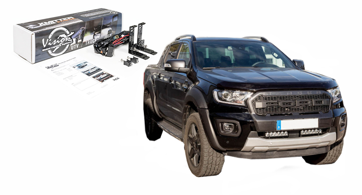 KIT 2 BARRES LED VISION-X XPR-H6E (VEILLEUSE INTEGREE) POUR FORD RANGER A PARTIR DE 2019 AVEC RADAR