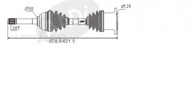 CARDAN COMPLET TERRAIN TAMER QUALITE ORIGINE POUR NISSAN NAVARA D22 - PUD22