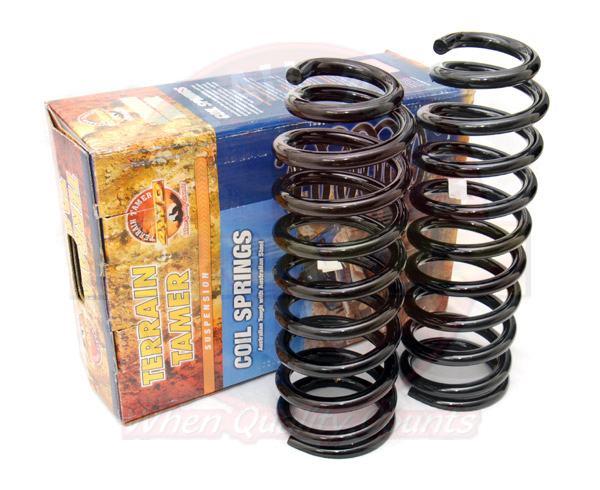 RESSORTS HELICOIDAUX ARRIERE TERRAIN TAMER   REHAUSSE +40MM TARAGE +200KG  POUR JEEP WRANGLER TJ