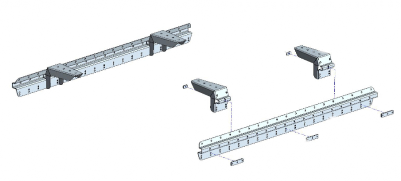 MULTI RACK SYSTEM BAS TECHNIC OFFROAD POUR PICK UP DOUBLE CABINE