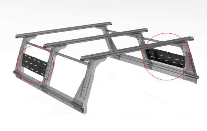 PANNEAU LATERAL PORTE TOUT AVANT GAUCHE OU ARRIERE DROIT POUR MULTI RACK SYSTEM HAUT TECHNIC OFFROAD POUR PICK UP EXTRA CABINE